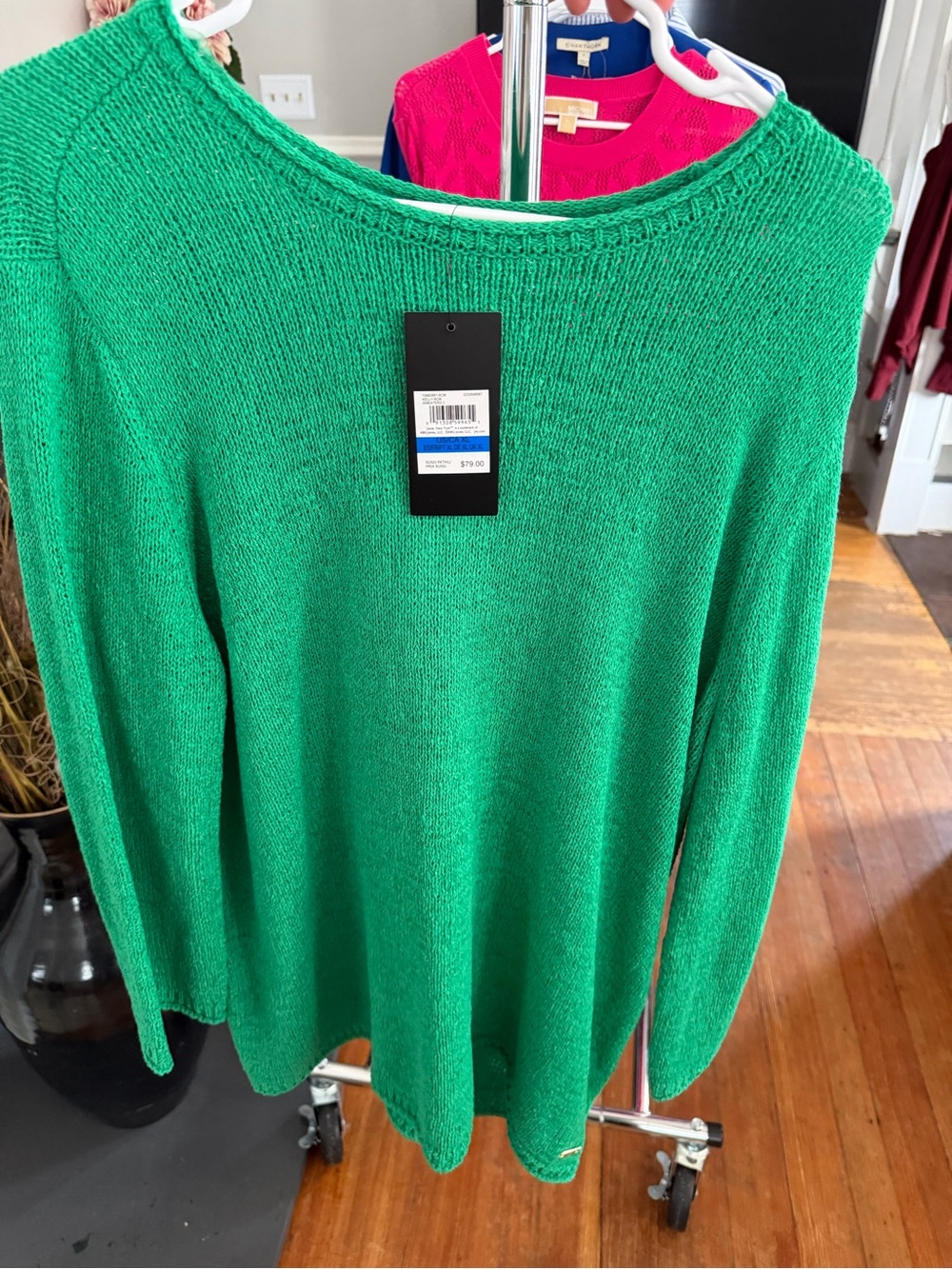 Jones New York Bright Green Crewneck Sweater